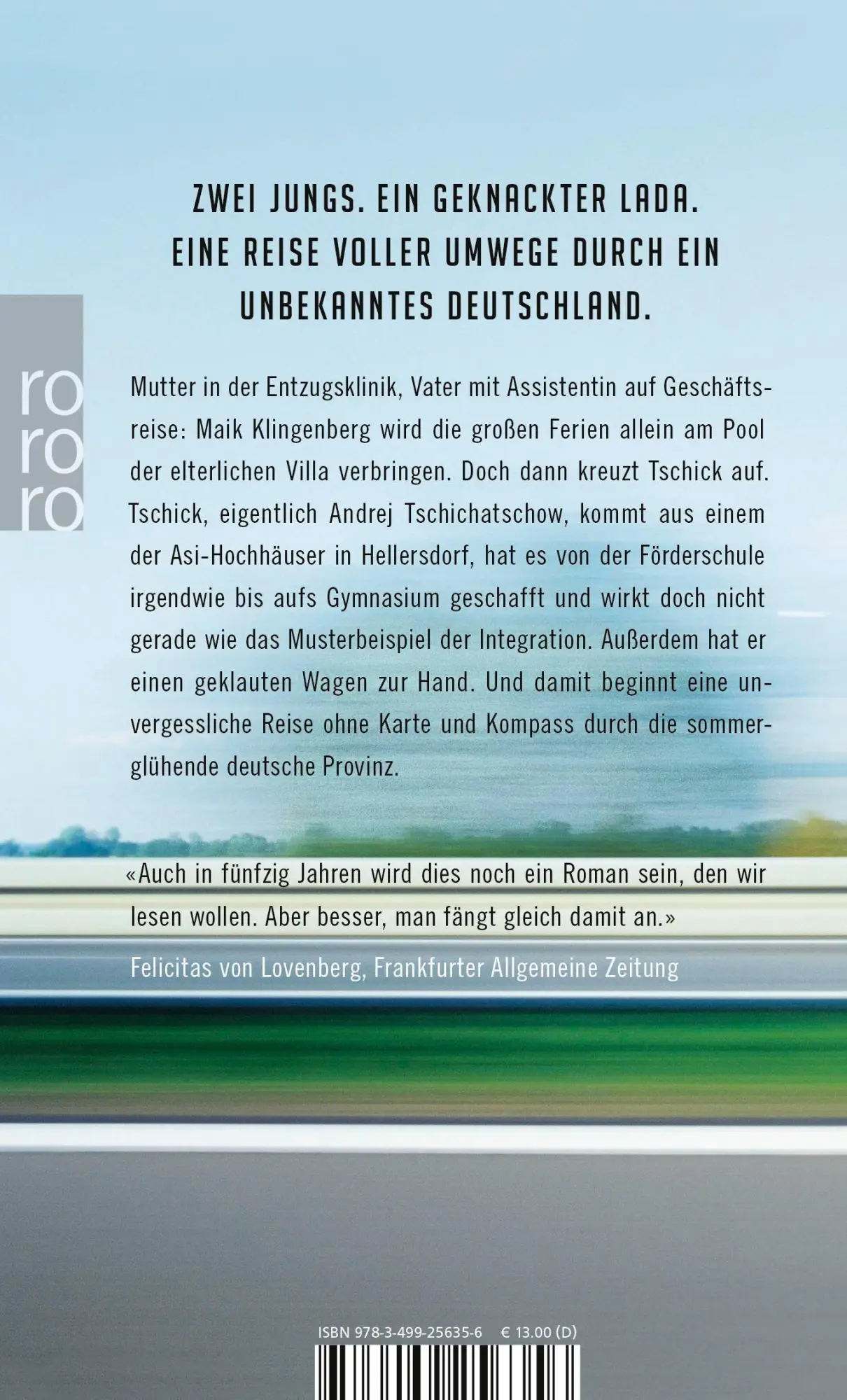 Rückseite: 9783499256356 | Tschick | Wolfgang Herrndorf | Taschenbuch | 254 S. | Deutsch | 2012