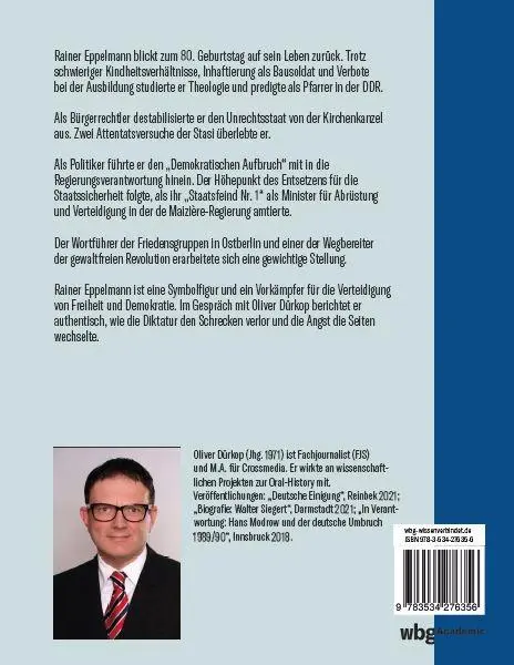 Rückseite: 9783534276356 | Rainer Eppelmann | Erinnerungen und zeitgenössische Einschätzungen