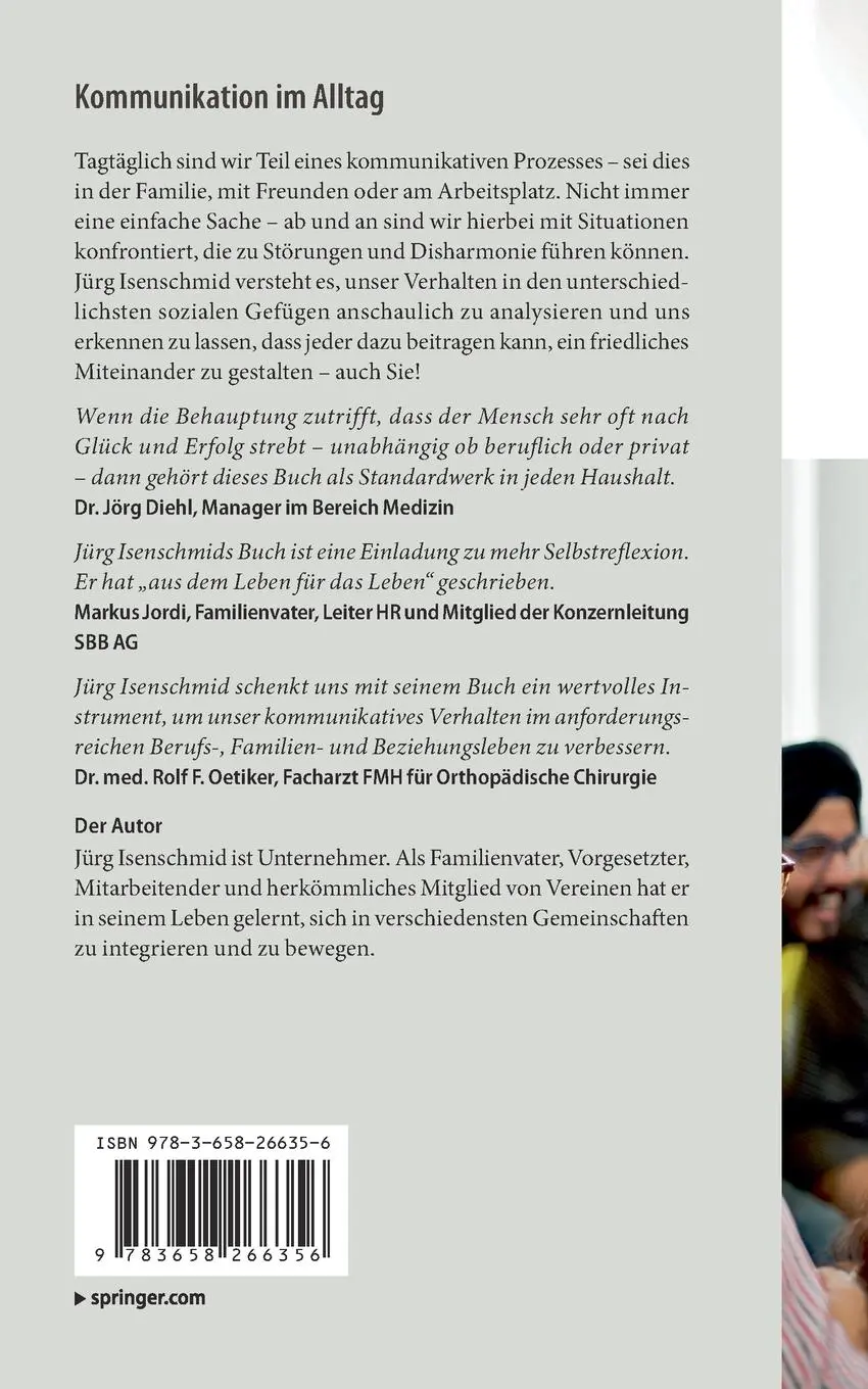 Rückseite: 9783658266356 | Kommunikation im Alltag | Jürg Isenschmid | Taschenbuch | xxvi | 2019
