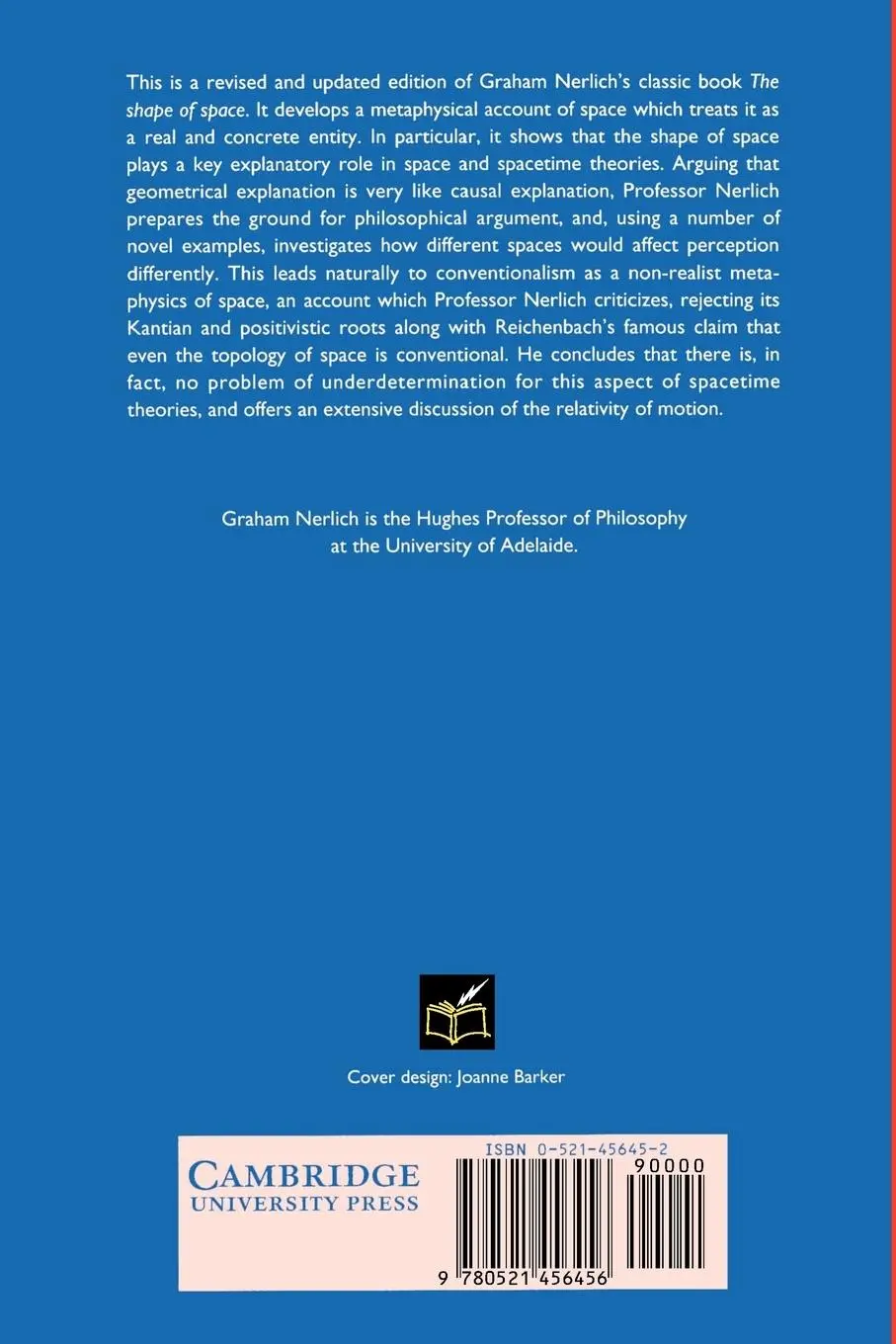 Rückseite: 9780521456456 | The Shape of Space | Graham Nerlich | Taschenbuch | Englisch | 1994