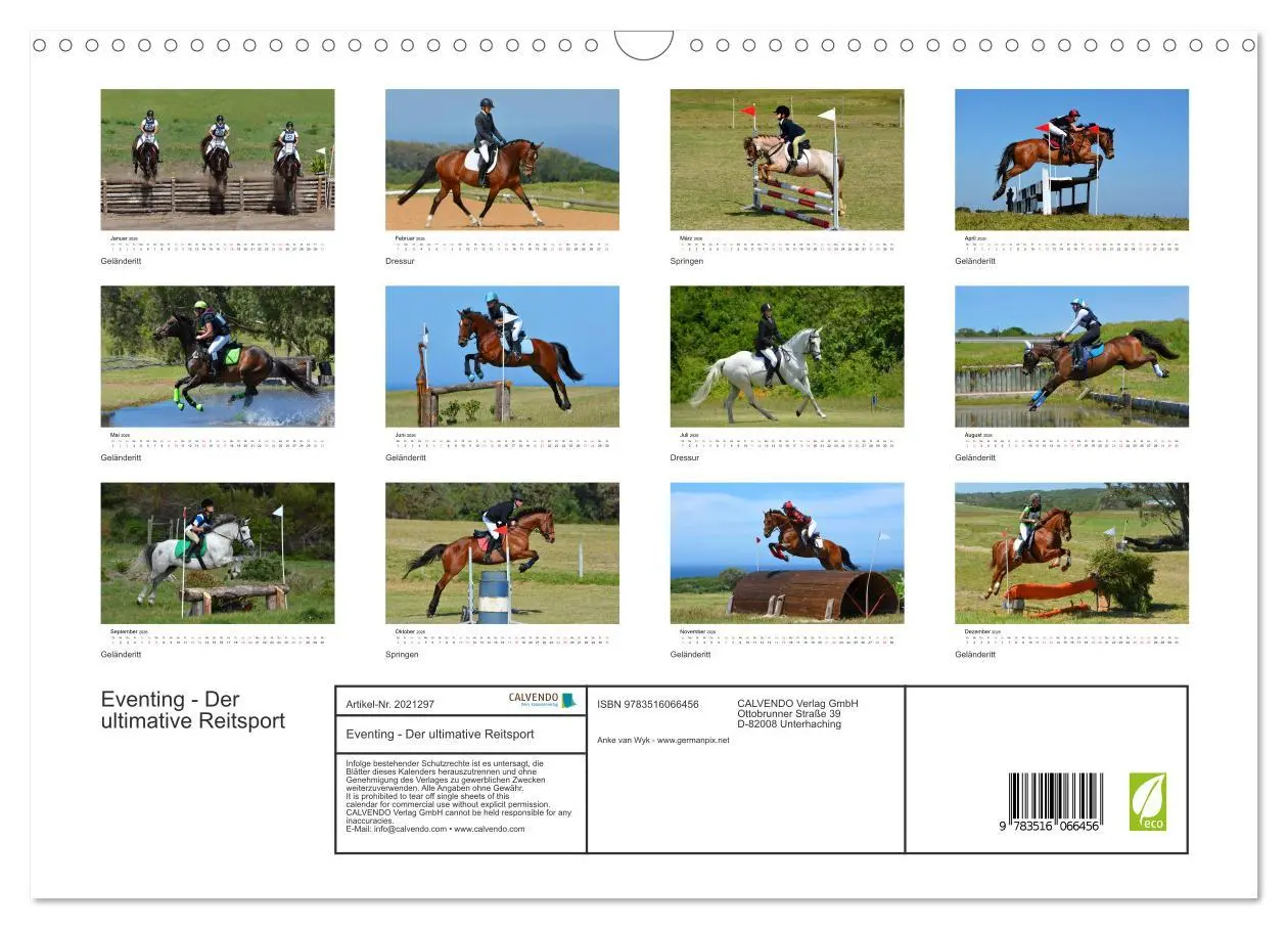 Bild: 9783516066456 | Eventing - Der ultimative Reitsport (Wandkalender 2026 DIN A3...