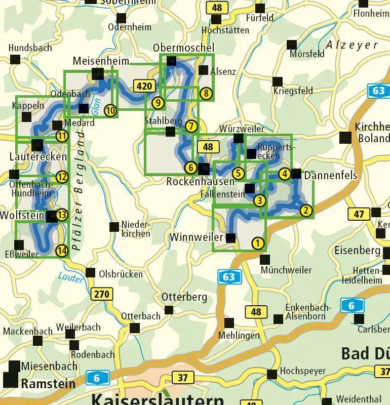 Bild: 9783899206456 | PublicPress Wanderkarte Pfälzer Höhenweg, 14 Teilkarten | (Land-)Karte