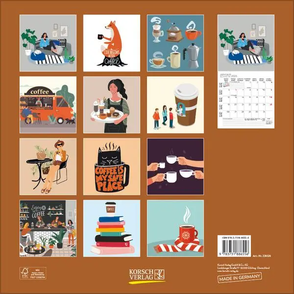 Bild: 9783731886556 | Kaffee? - Läuft bei mir! 2026 | Verlag Korsch | Kalender | 13 S.