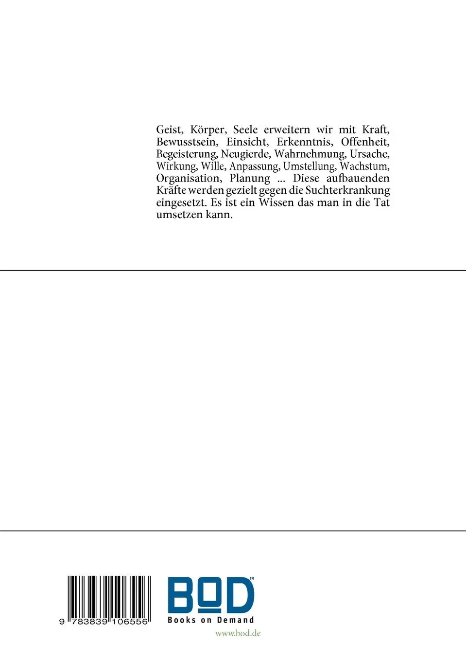 Rückseite: 9783839106556 | 121 SUCHTFREIHEITSBEWUSSTSEINSKRÄFTE | Heinz Sander | Taschenbuch