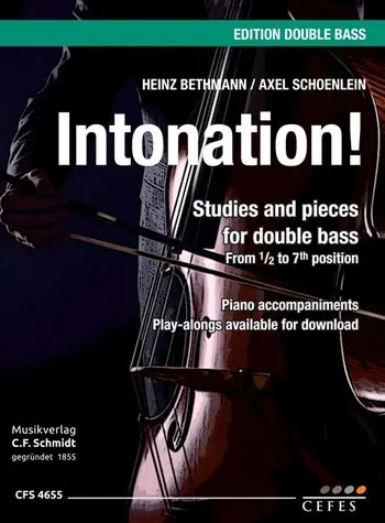 Intonation for double bass and piano score and part (playalongs available for download) (en)