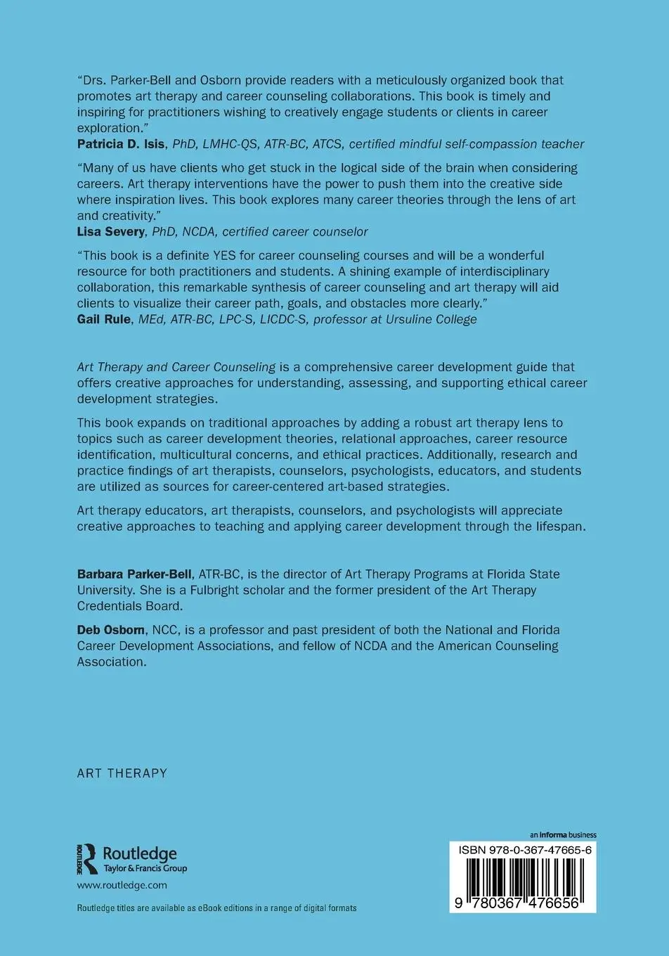 Rückseite: 9780367476656 | Art Therapy and Career Counseling | Barbara Parker-Bell (u. a.) | Buch