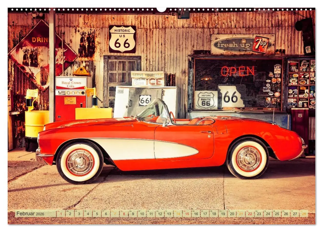 Bild: 9783457956656 | Nostalgie auf 2451 Meilen - Route 66 (Wandkalender 2026 DIN A2...