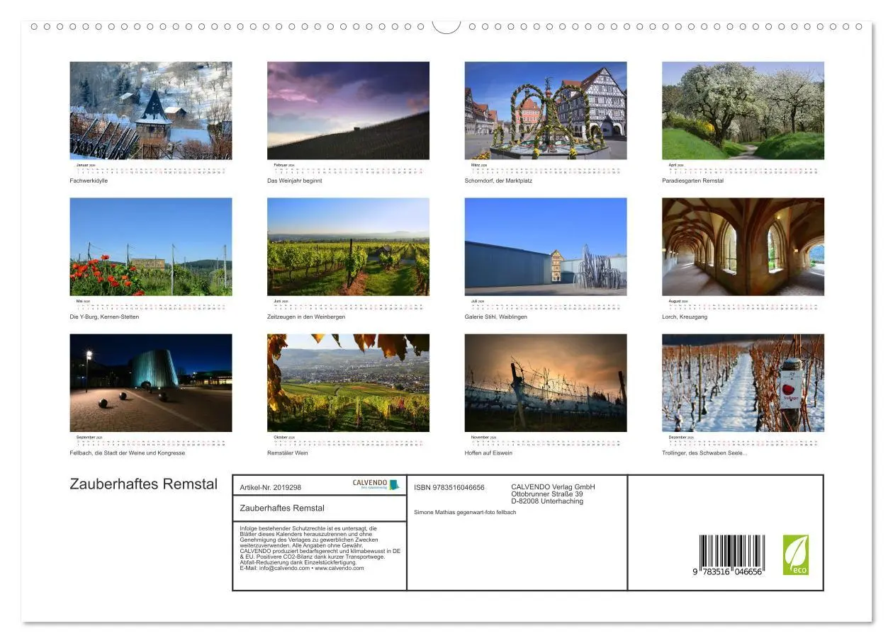 Bild: 9783516046656 | Zauberhaftes Remstal (hochwertiger Premium Wandkalender 2026 DIN A2...