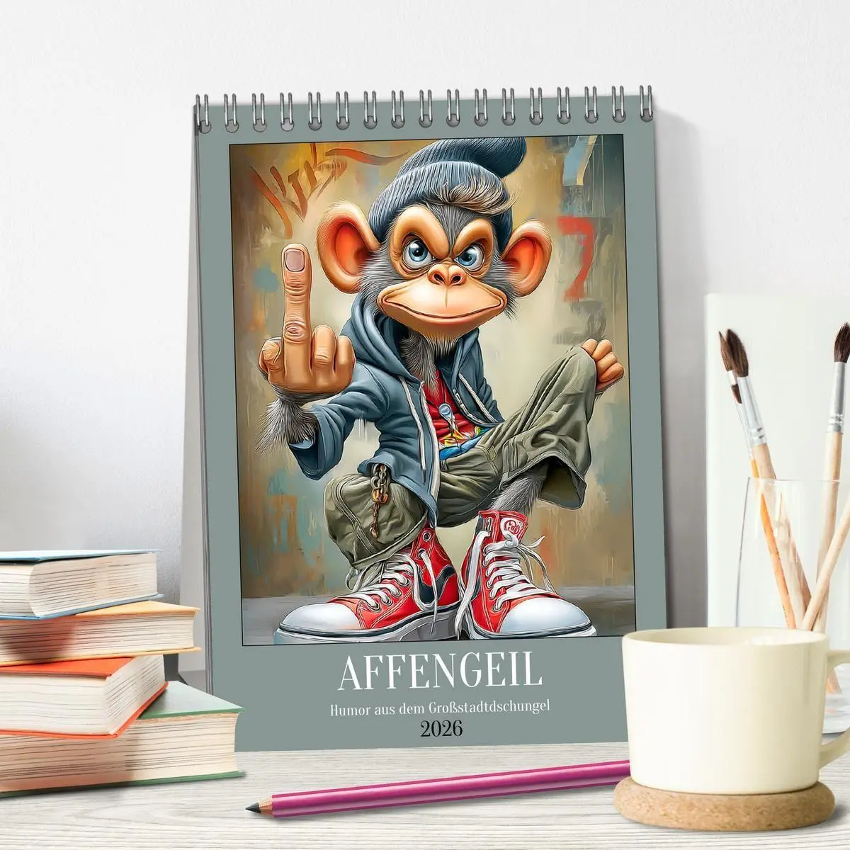 Bild: 9783516736656 | Affengeil. Humor aus dem Großstadtdschungel (Tischkalender 2026 DIN...