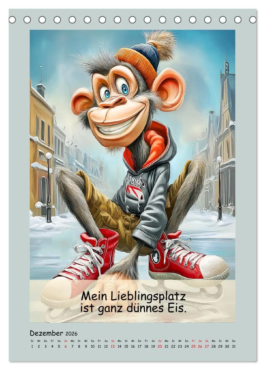 Bild: 9783516736656 | Affengeil. Humor aus dem Großstadtdschungel (Tischkalender 2026 DIN...