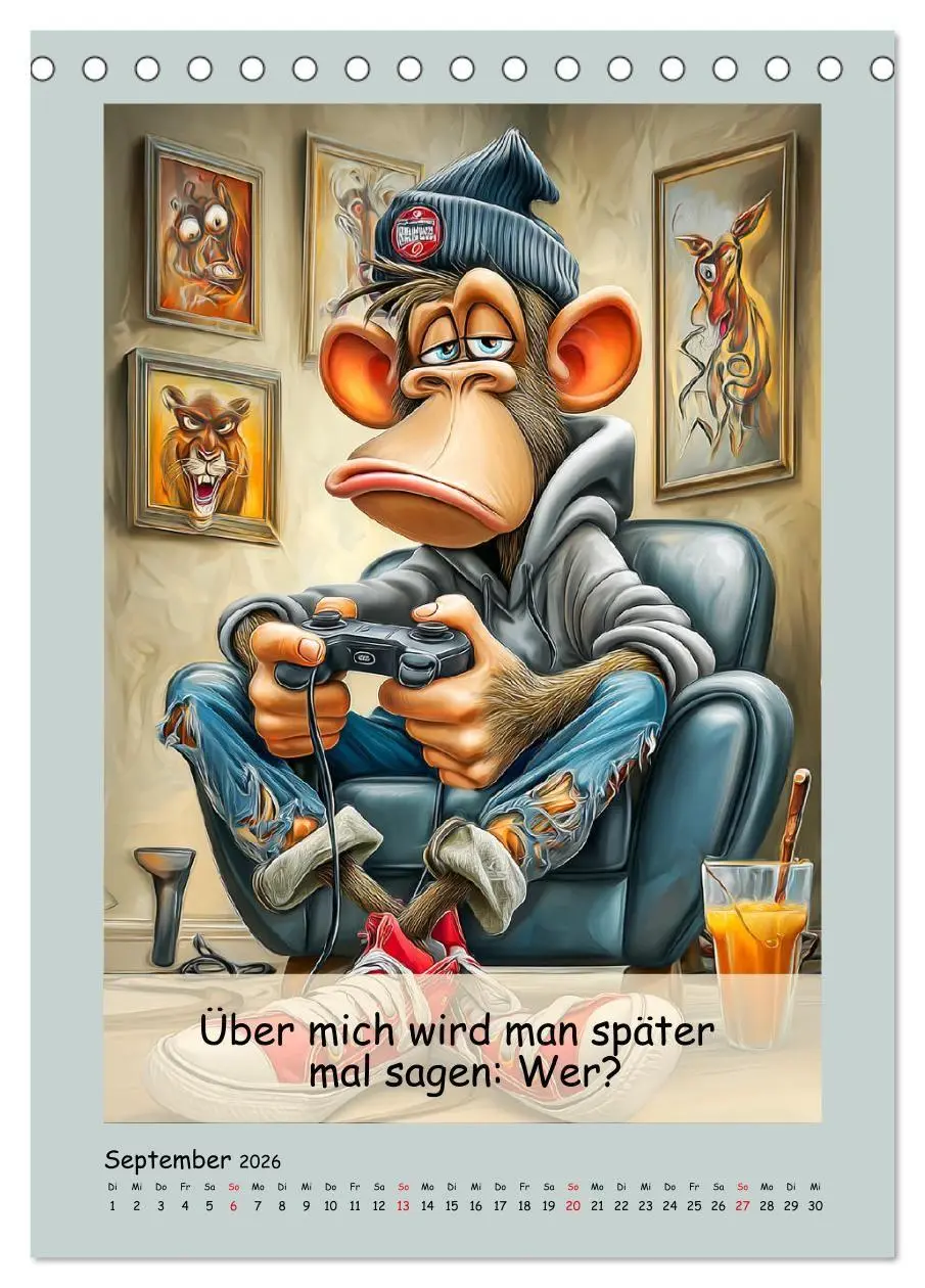 Bild: 9783516736656 | Affengeil. Humor aus dem Großstadtdschungel (Tischkalender 2026 DIN...