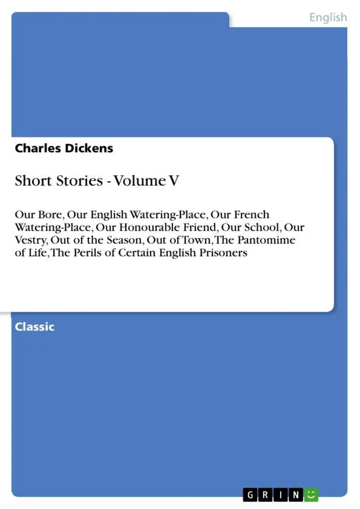 Cover: 9783640246656 | Short Stories - Volume V | Charles Dickens | Taschenbuch | 152 S.