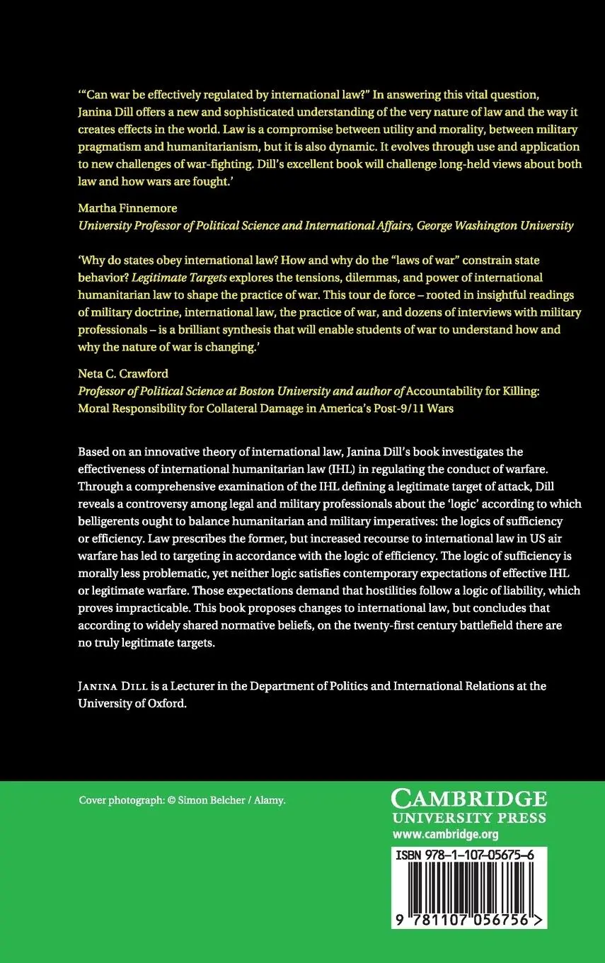 Rückseite: 9781107056756 | Legitimate Targets? | Janina Dill | Buch | Englisch | 2015