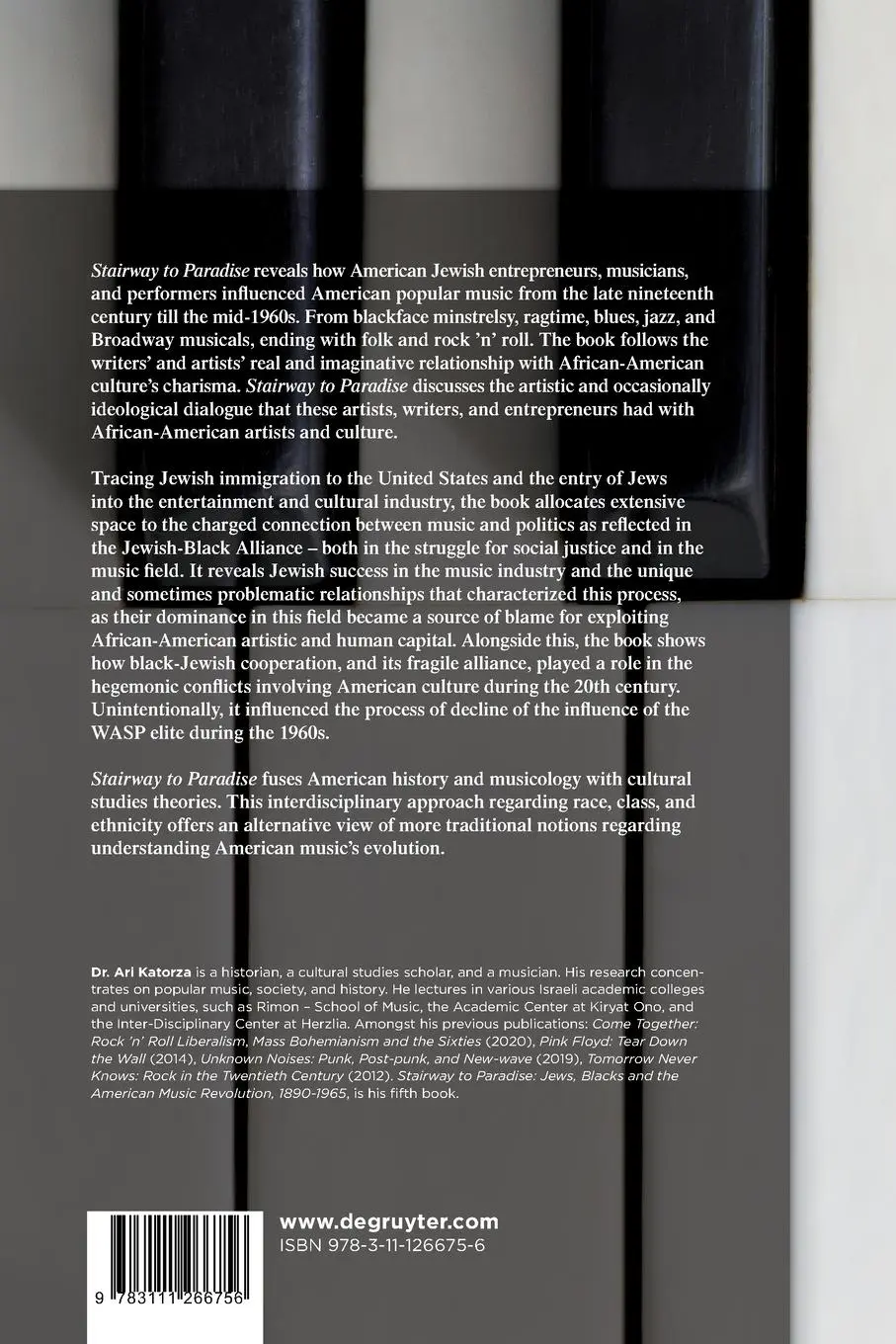 Rückseite: 9783111266756 | Stairway to Paradise | Jews, Blacks, and the American Music Revolution