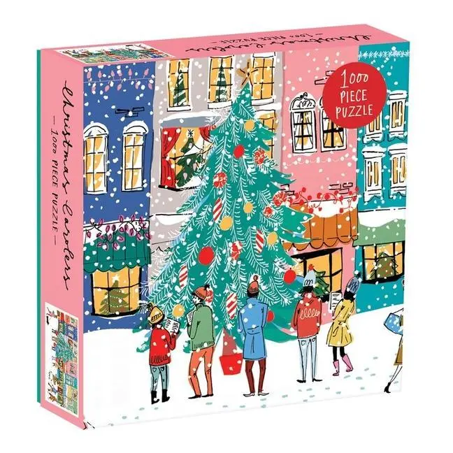 Cover: 9780735356856 | Christmas Carolers Square Boxed 1000 Piece Puzzle | Michael Storrings