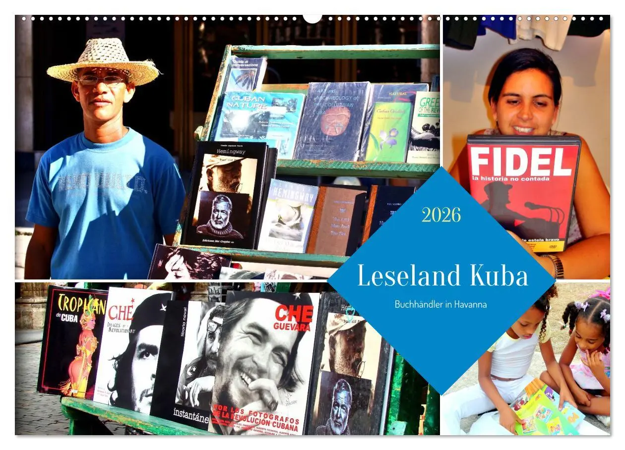 Cover: 9783516646856 | Leseland Kuba - Buchhändler in Havanna (Wandkalender 2026 DIN A2...