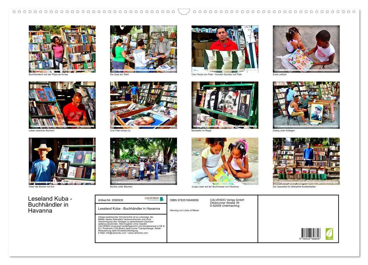 Bild: 9783516646856 | Leseland Kuba - Buchhändler in Havanna (Wandkalender 2026 DIN A2...
