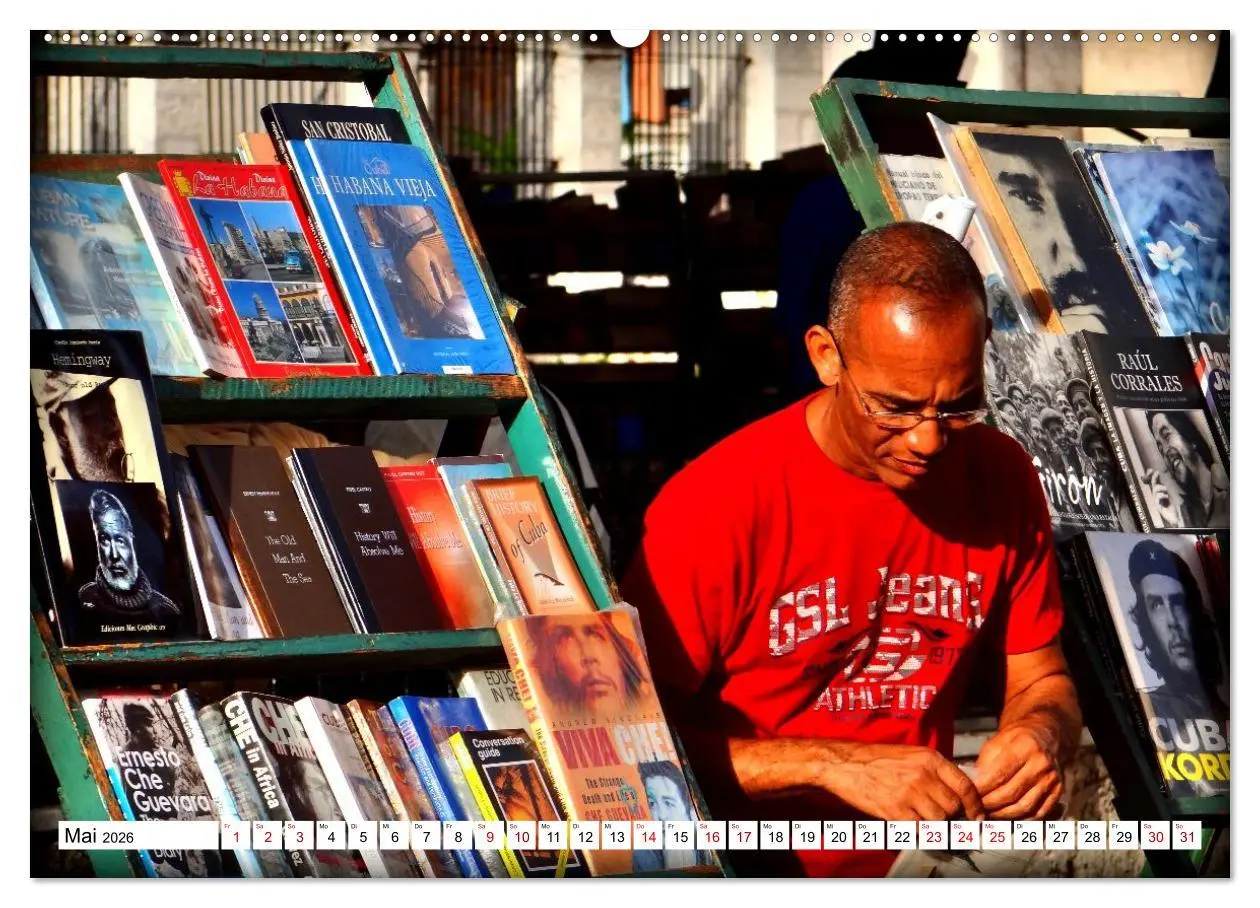 Bild: 9783516646856 | Leseland Kuba - Buchhändler in Havanna (Wandkalender 2026 DIN A2...