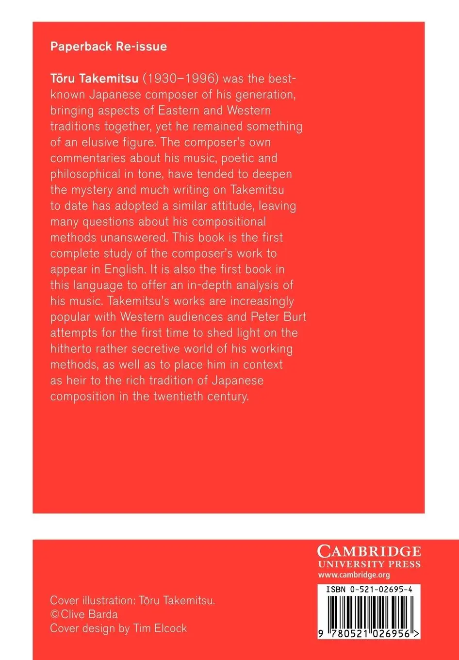 Rückseite: 9780521026956 | The Music of Toru Takemitsu | Peter Burt (u. a.) | Taschenbuch | Buch