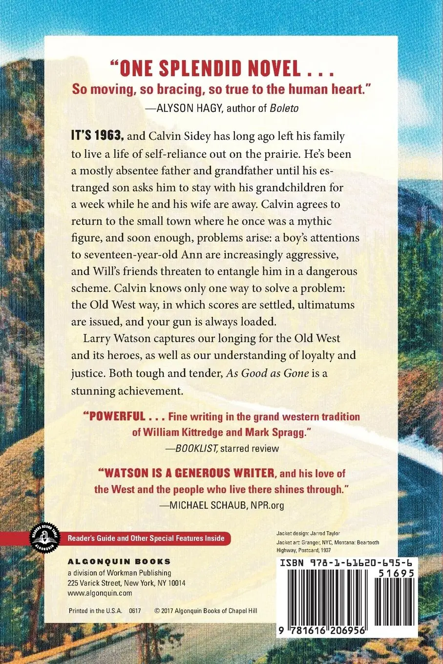 Rückseite: 9781616206956 | As Good as Gone | A Novel | Larry Watson | Taschenbuch | Englisch