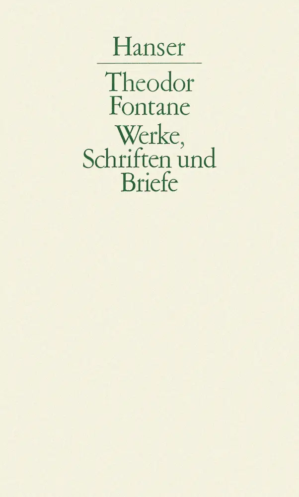 Cover: 9783446106956 | Reiseberichte und Tagebücher | Reiseberichte | Theodor Fontane | Buch