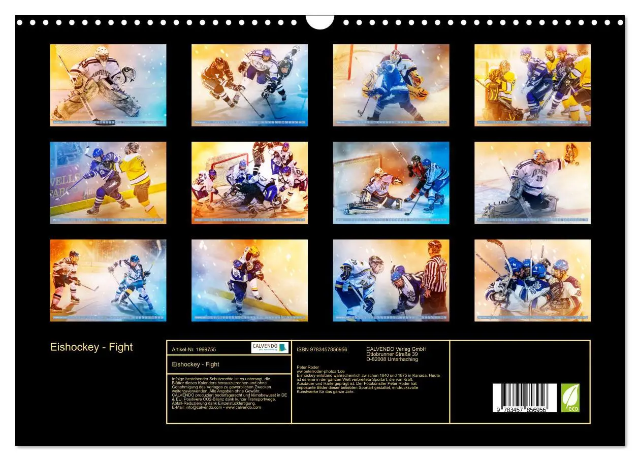 Bild: 9783457856956 | Eishockey - Fight (Wandkalender 2026 DIN A3 quer), CALVENDO...