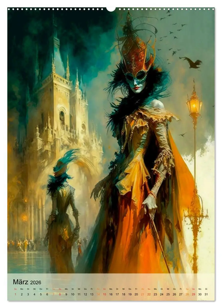 Bild: 9783516326956 | Venedig Karneval (hochwertiger Premium Wandkalender 2026 DIN A2...