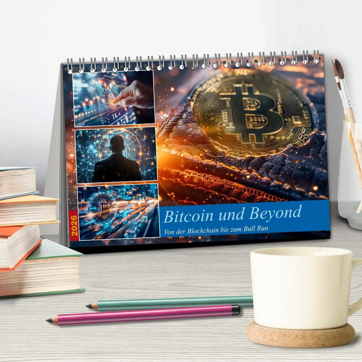 Bild: 9783457367056 | Bitcoin und Beyond (Tischkalender 2026 DIN A5 quer), CALVENDO...