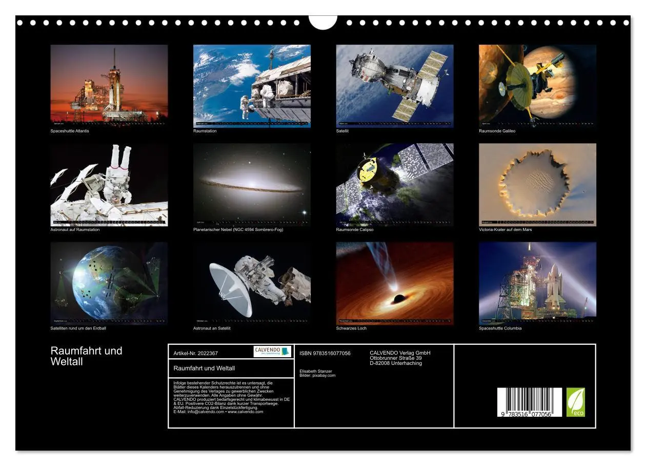 Bild: 9783516077056 | Raumfahrt und Weltall (Wandkalender 2026 DIN A3 quer), CALVENDO...