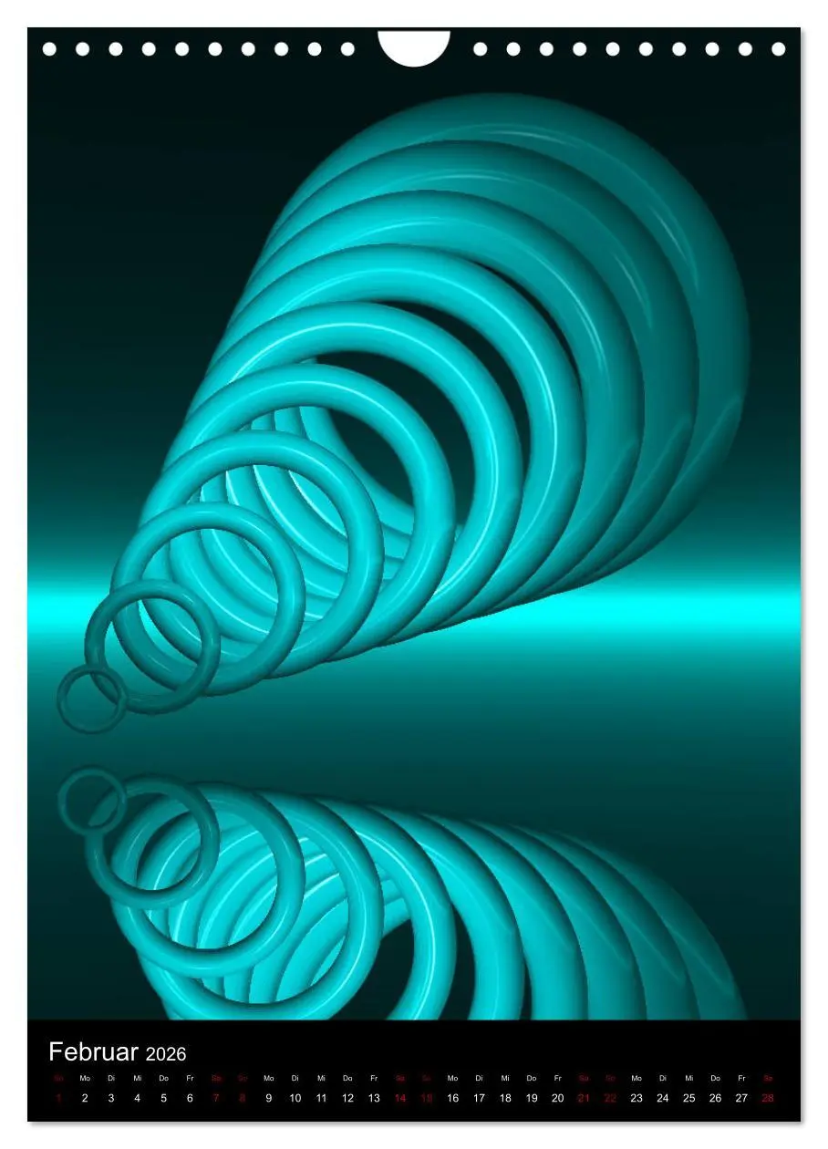 Bild: 9783516387056 | Türkis in 3 Dimensionen (Wandkalender 2026 DIN A4 hoch), CALVENDO...