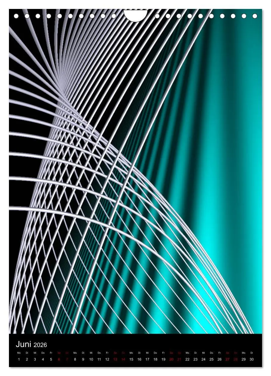Bild: 9783516387056 | Türkis in 3 Dimensionen (Wandkalender 2026 DIN A4 hoch), CALVENDO...