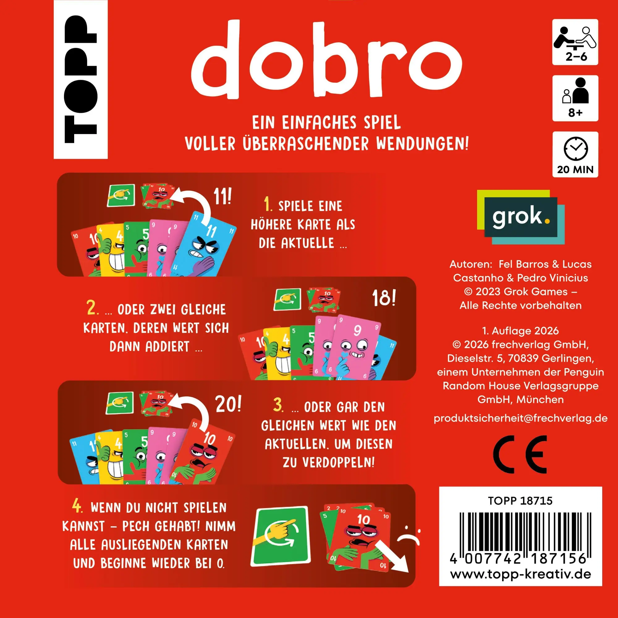 Bild: 4007742187156 | Dobro - Doppelt hält besser! | 2-6 Personen ab 8 Jahren 20 Minuten