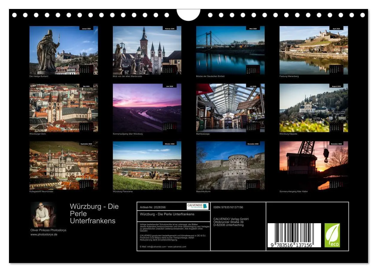 Bild: 9783516137156 | Würzburg - Die Perle Unterfrankens (Wandkalender 2026 DIN A4 quer),...