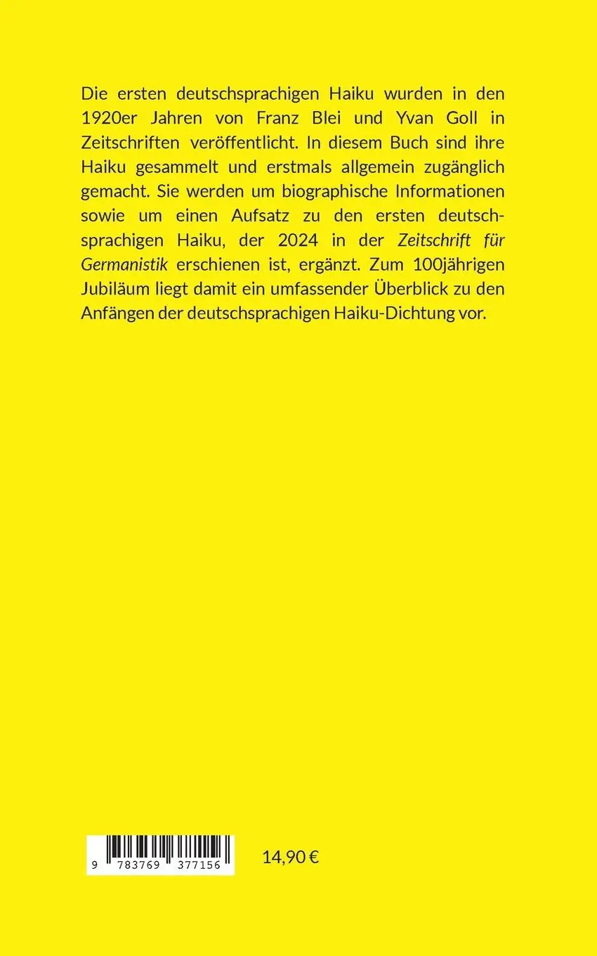 Rückseite: 9783769377156 | Hundert Jahre Haiku | Moritz Wulf Lange | Taschenbuch | 152 S. | 2025