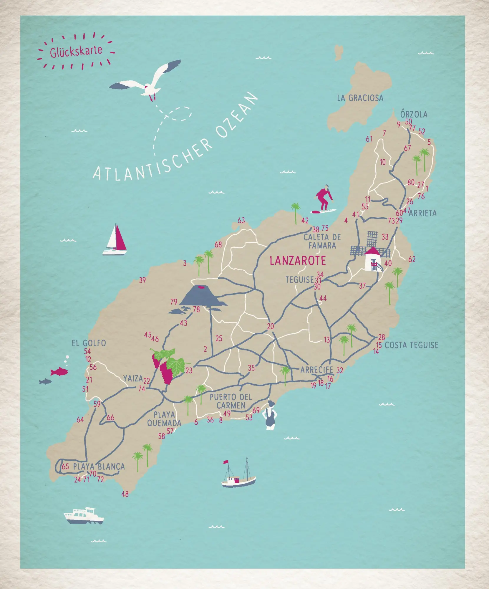 Bild: 9783770027156 | Glücksorte auf Lanzarote | Fahr hin &amp; werd glücklich | Taschenbuch