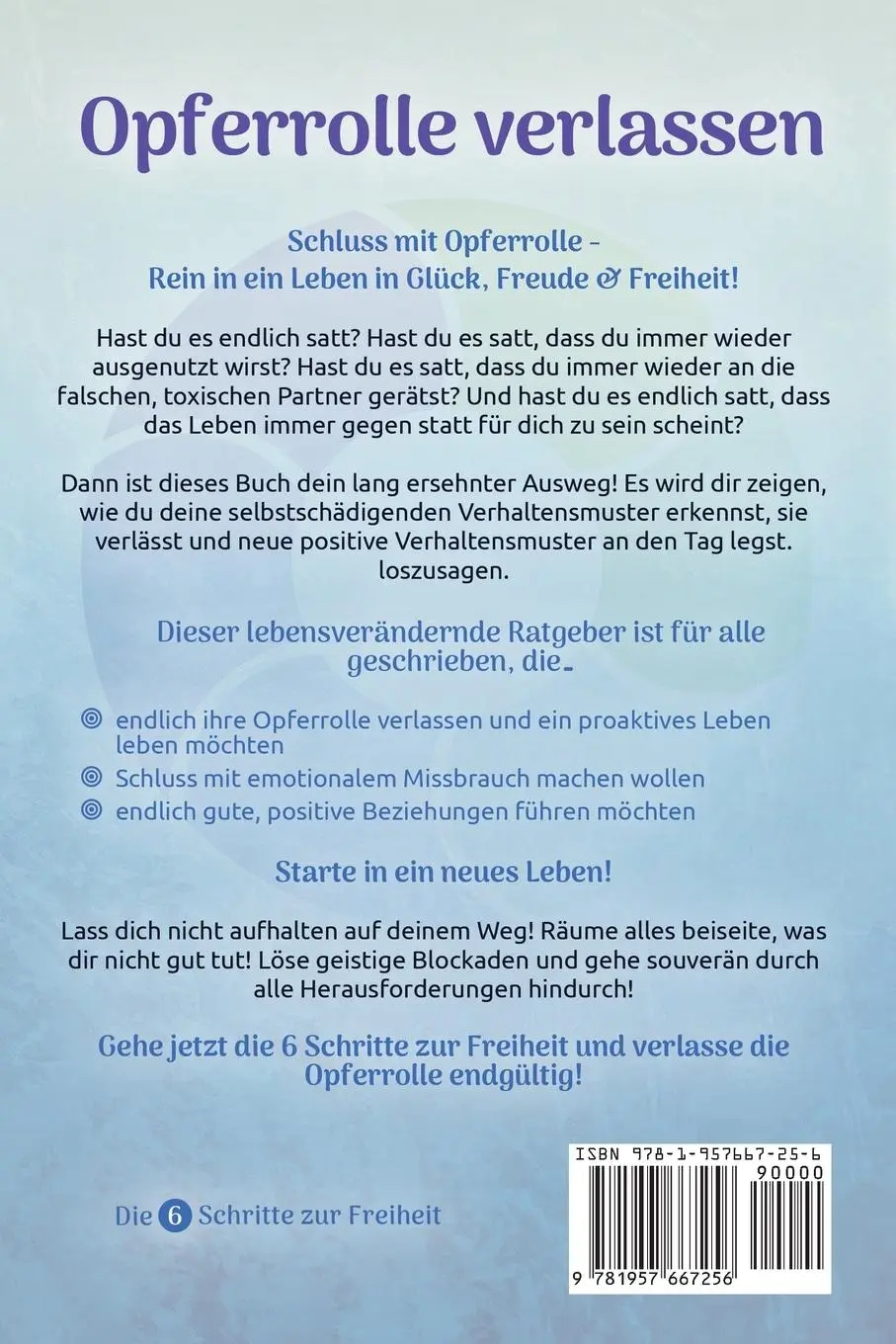 Rückseite: 9781957667256 | Opferrolle verlassen - Die 6 Schritte zur Freiheit | Saskia Engels