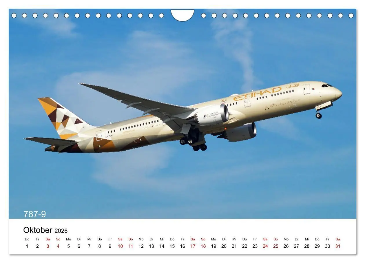 Bild: 9783457587256 | Flugzeuge von Boeing (Wandkalender 2026 DIN A4 quer), CALVENDO...