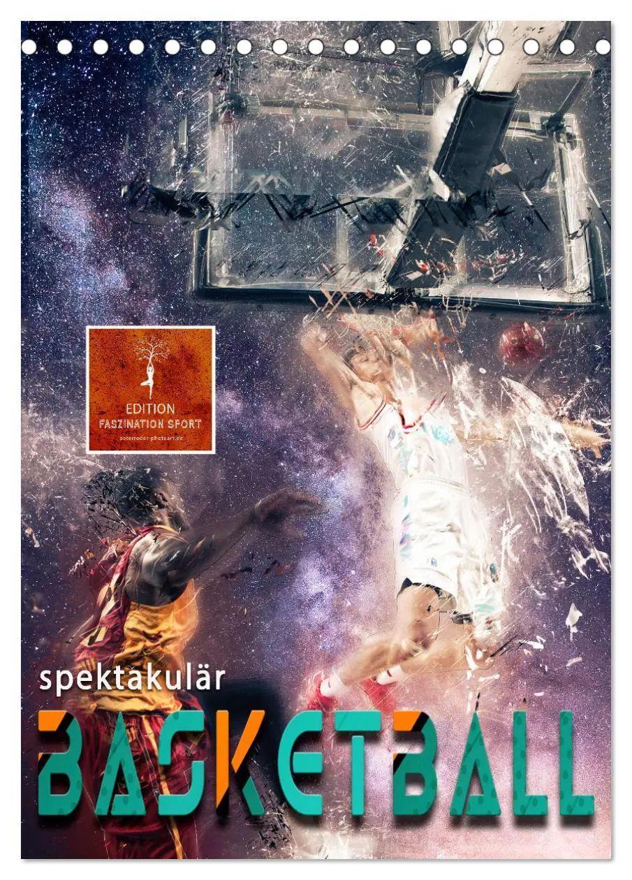 Cover: 9783516367256 | Basketball spektakulär (Tischkalender 2026 DIN A5 hoch), CALVENDO...