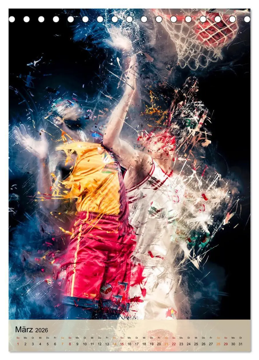 Bild: 9783516367256 | Basketball spektakulär (Tischkalender 2026 DIN A5 hoch), CALVENDO...