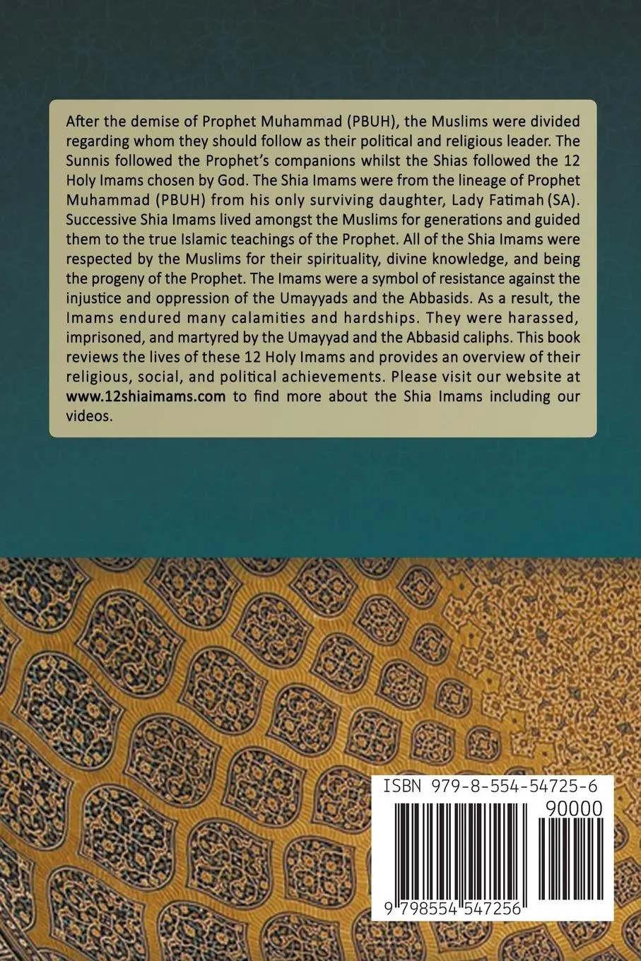 Rückseite: 9798554547256 | A Historical Research on the Lives of the 12 Shia Imams | Maghrebi