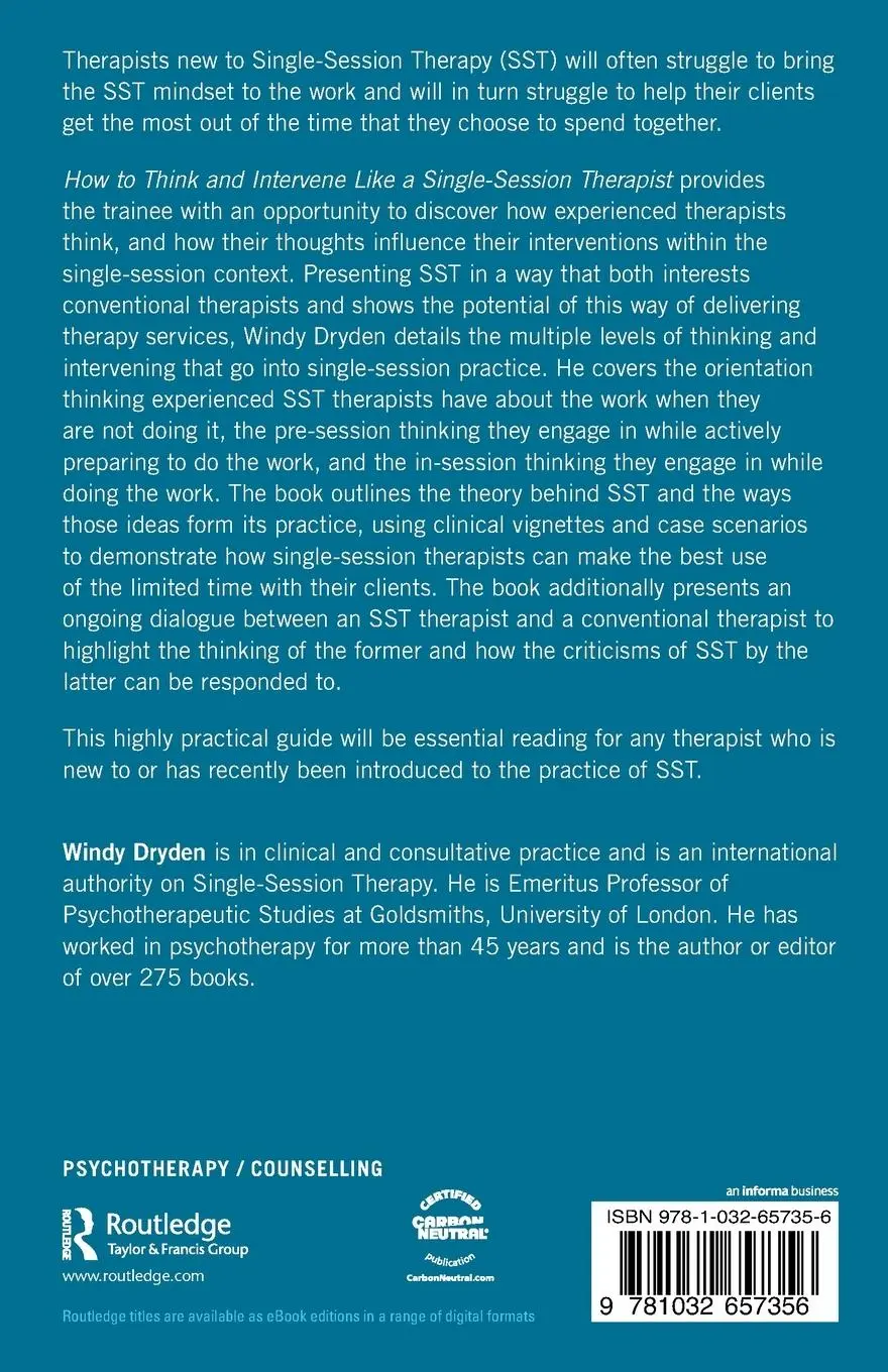 Rückseite: 9781032657356 | How to Think and Intervene Like a Single-Session Therapist | Dryden