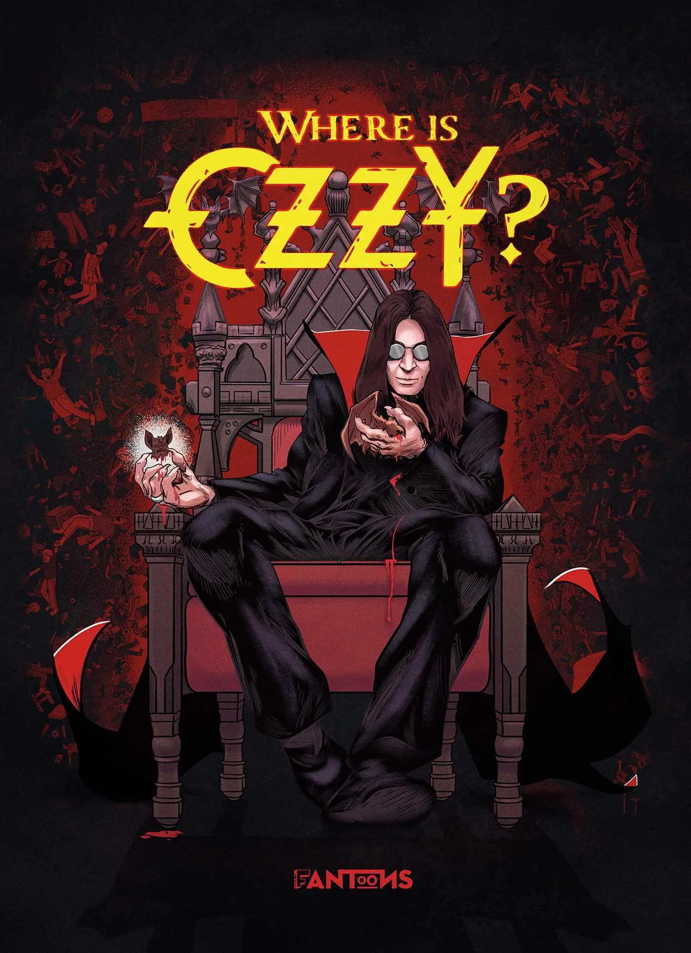 Cover: 9781970047356 | Where Is Ozzy? | The Only Official Seek-And-Find Book | David Calcano
