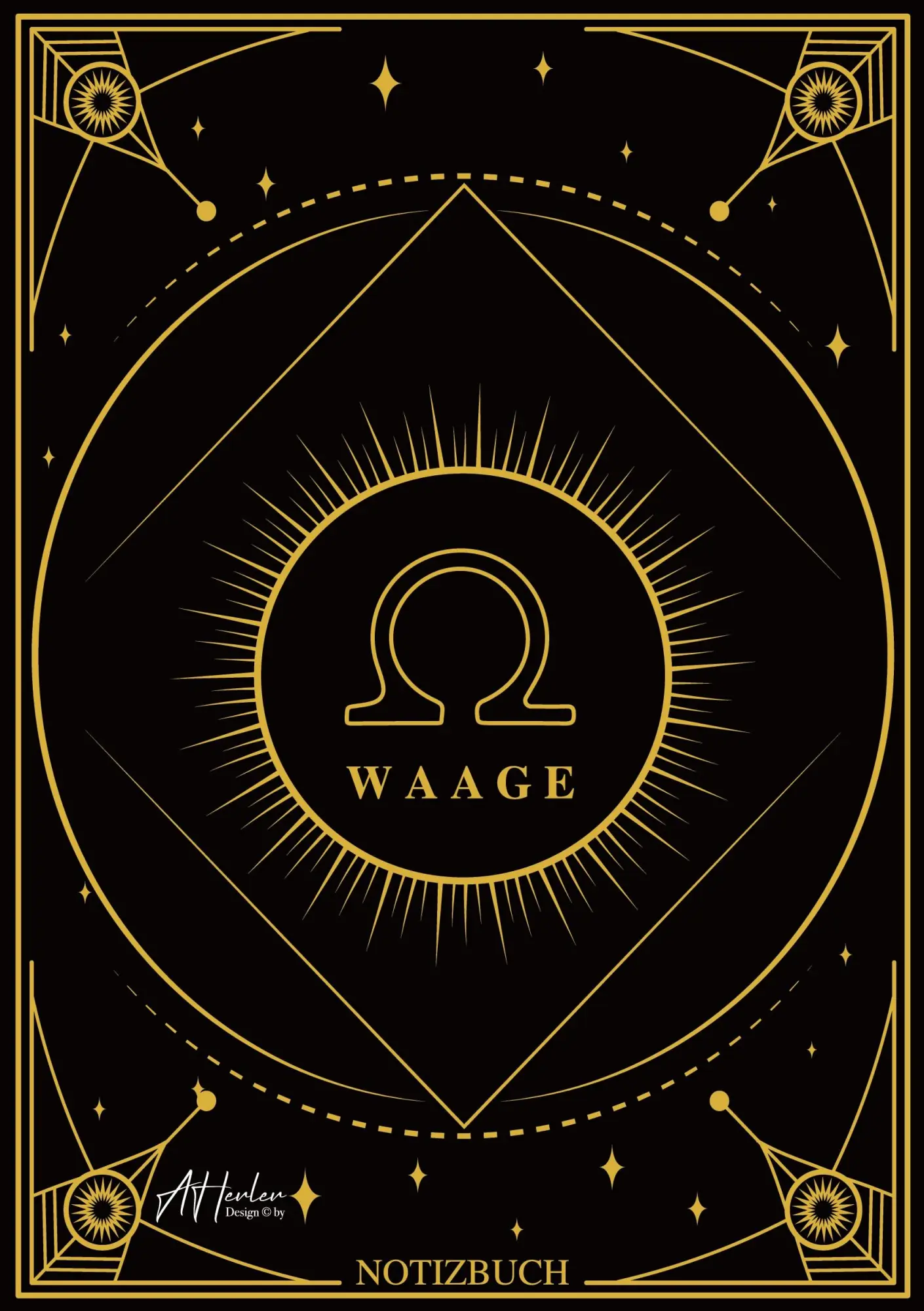 Cover: 9783347517356 | Edles Notizbuch Sternzeichen Waage Designed by Alfred Herler | Herler