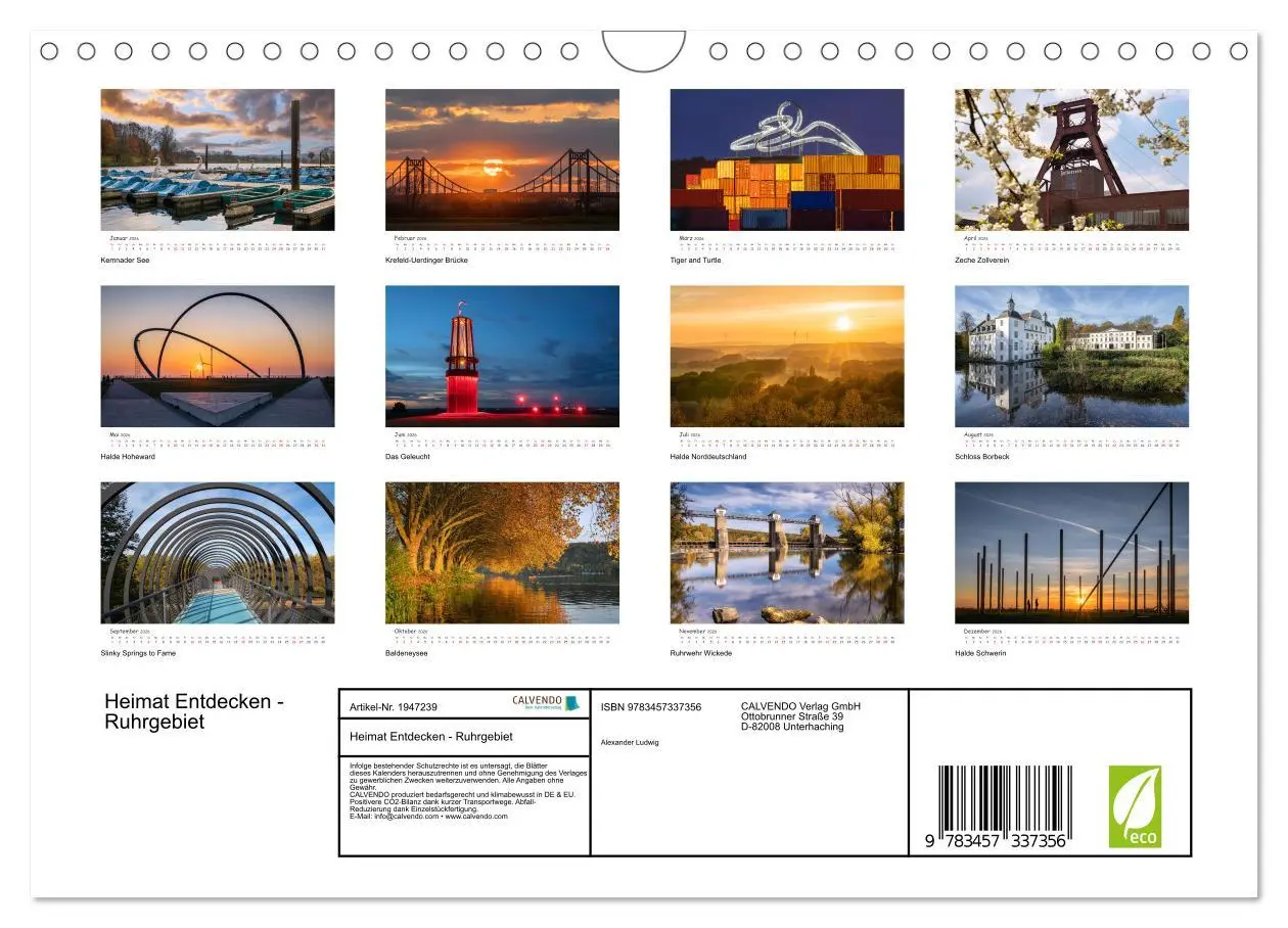 Bild: 9783457337356 | Heimat Entdecken - Ruhrgebiet (Wandkalender 2026 DIN A4 quer),...