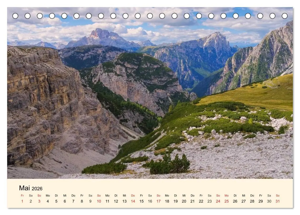 Bild: 9783457957356 | Sextner Dolomiten (Tischkalender 2026 DIN A5 quer), CALVENDO...