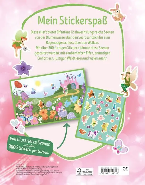 Bild: 9783473557356 | Mein Stickerspaß: Elfenballett | Mit über 300 Stickern | Katja Rau