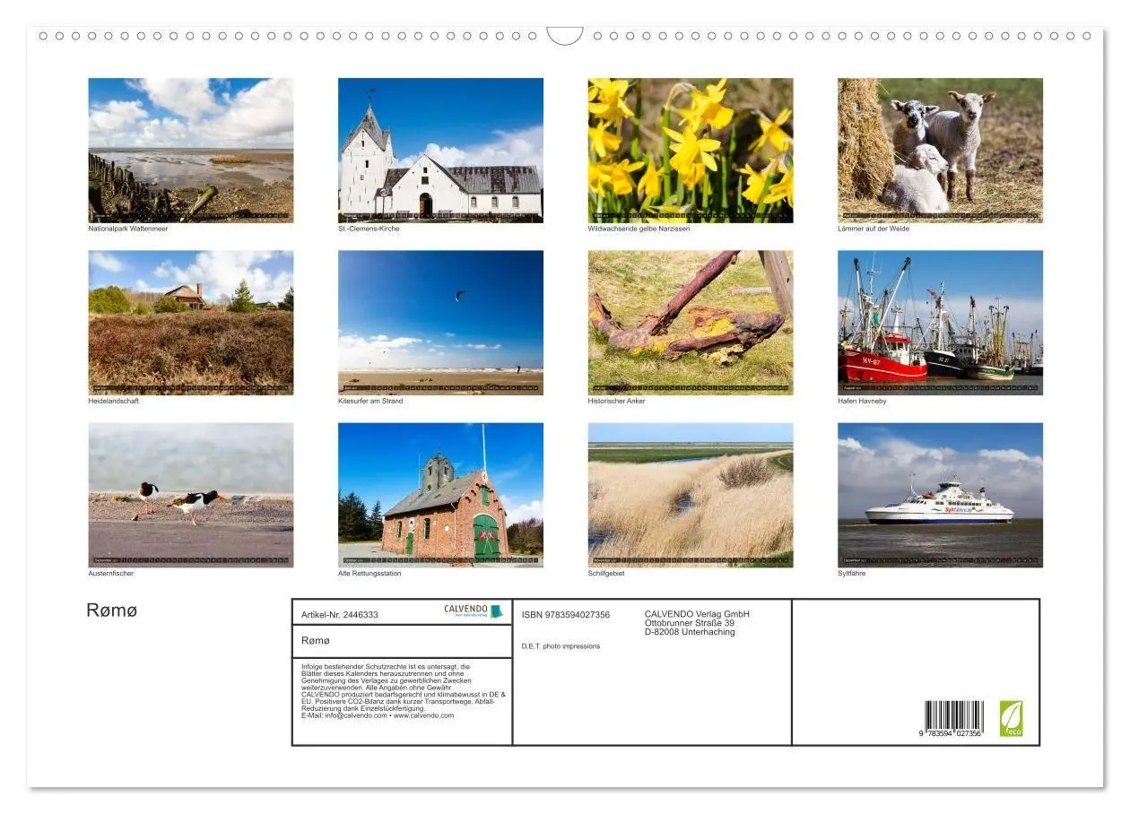Bild: 9783594027356 | Rømø (Wandkalender 2027 DIN A2 quer), CALVENDO Monatskalender | 2027