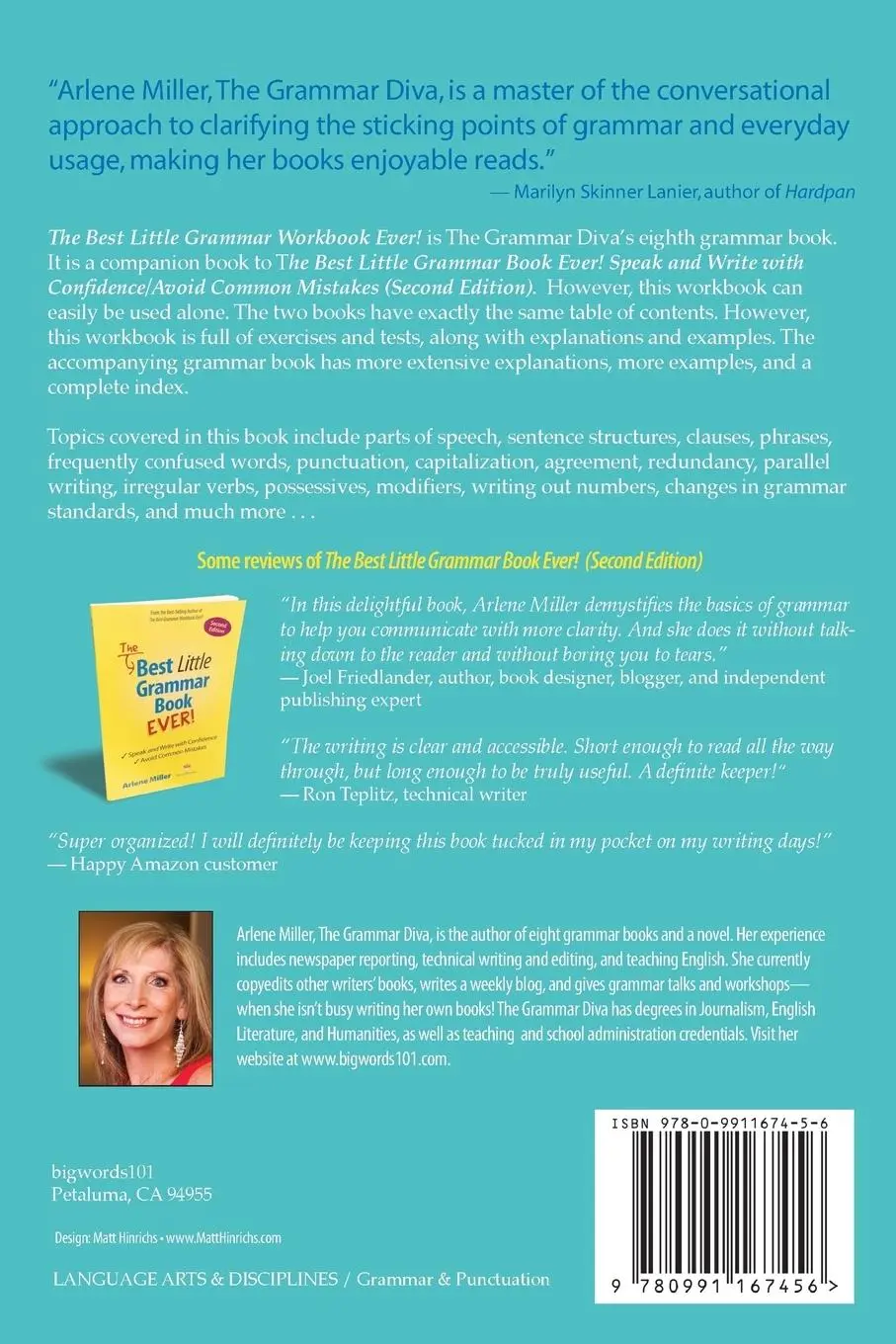 Rückseite: 9780991167456 | The Best Little Grammar Workbook Ever! | Arlene Miller | Taschenbuch