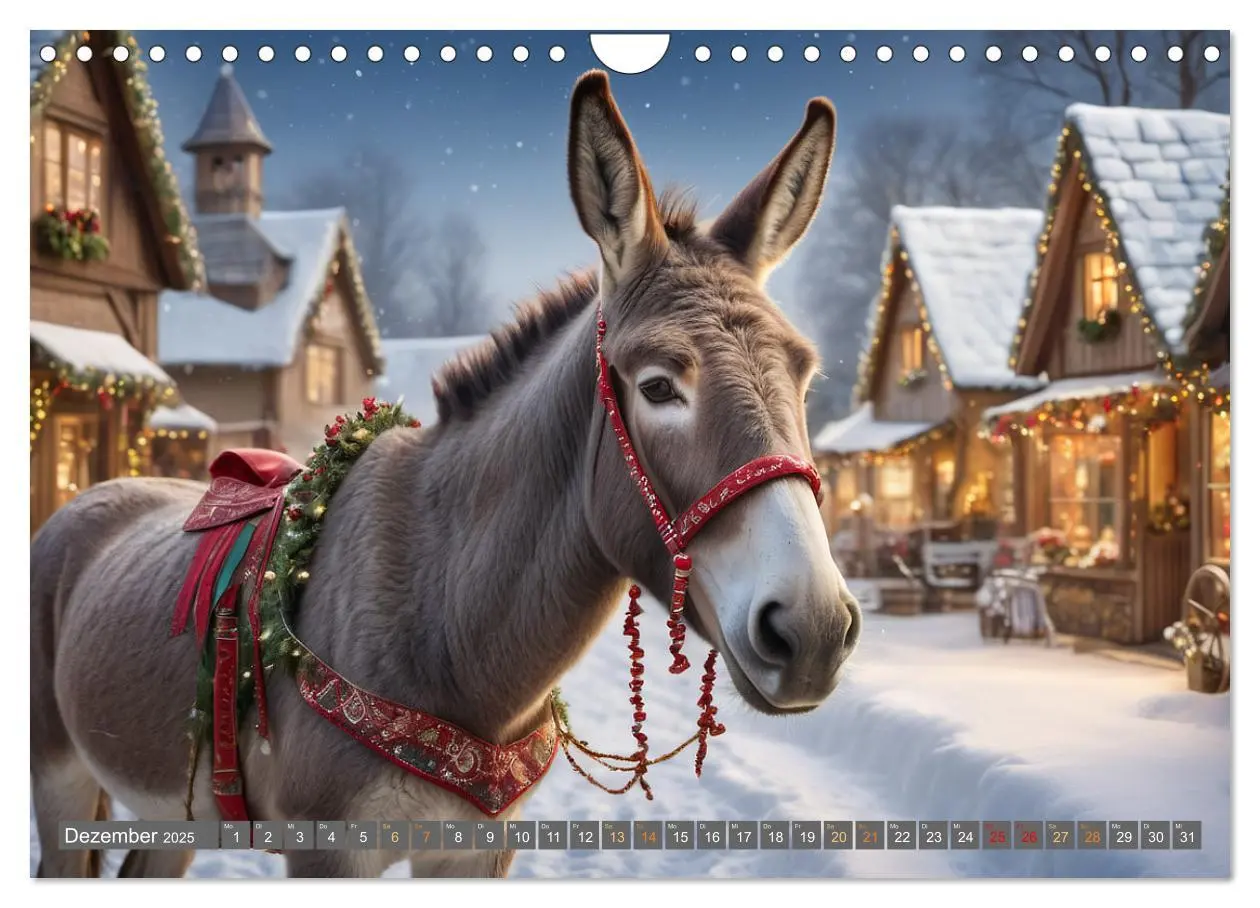 Bild: 9783457187456 | Eselträume (Wandkalender 2025 DIN A4 quer), CALVENDO Monatskalender