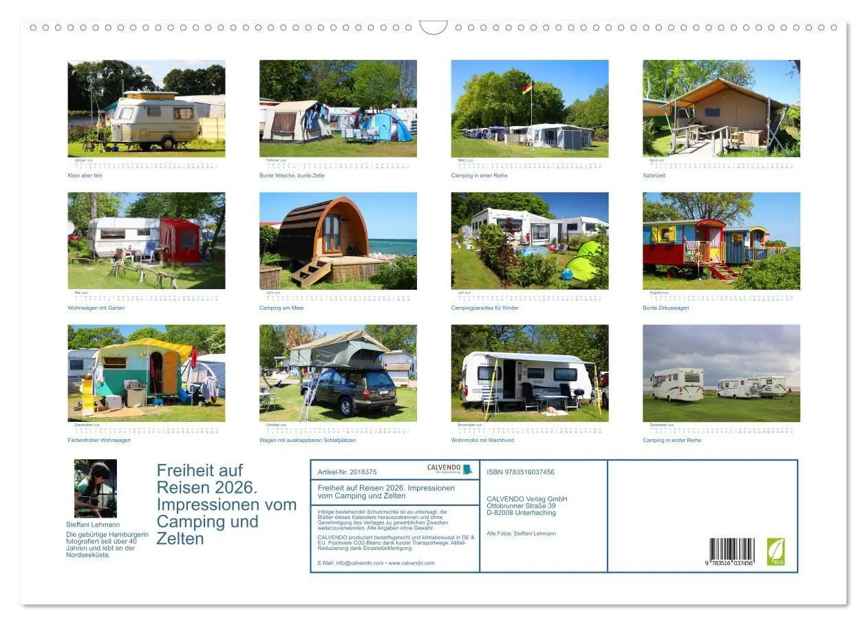 Bild: 9783516037456 | Freiheit auf Reisen 2026. Impressionen vom Camping und Zelten...